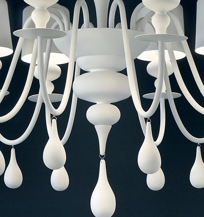 Contemporary High End White Italian Designer Chandelier