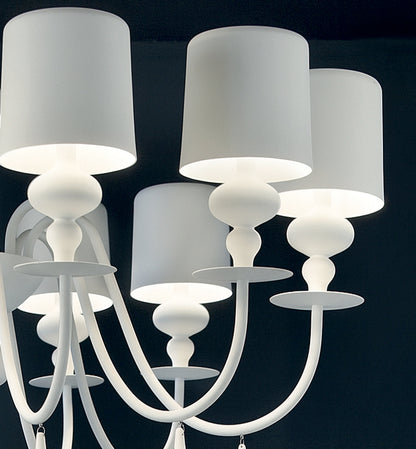 Contemporary High End White Italian Designer Chandelier