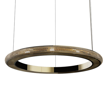 Contemporary Hoop Crystal Chandelier