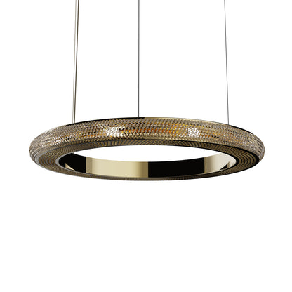 Contemporary Hoop Crystal Chandelier