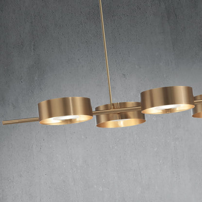 Contemporary Italian Gold Plated Suspension Light