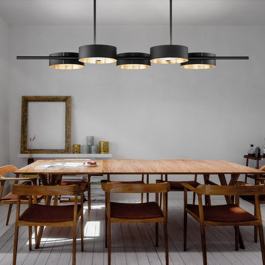 Contemporary Italian Matt Black Suspension Light