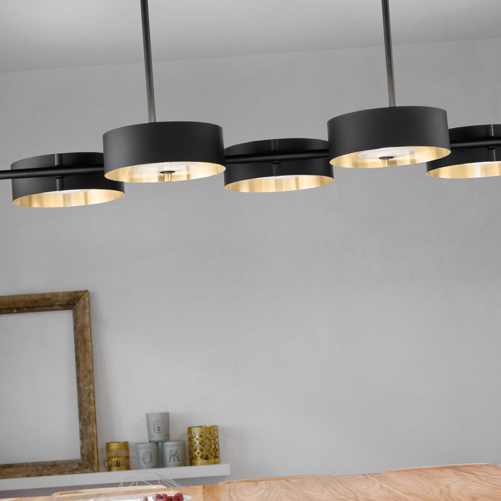 Contemporary Italian Matt Black Suspension Light