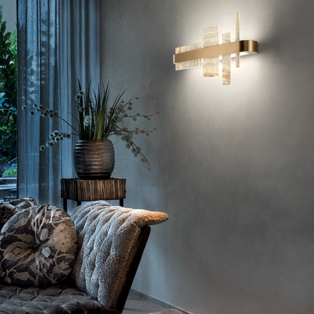Contemporary Italian Natural Onyx Wall Light