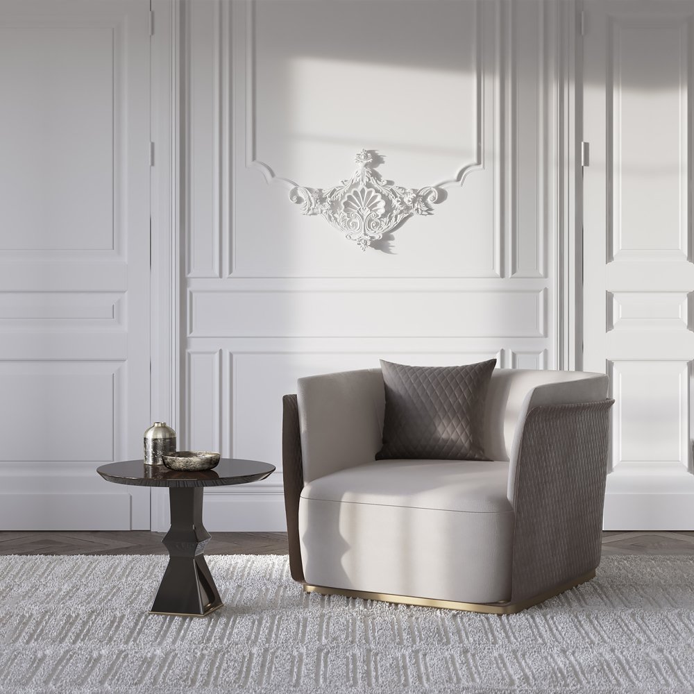 Contemporary Italian Nubuck Armchair