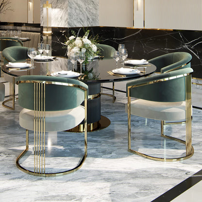 Contemporary Lacquered Round Dining Set