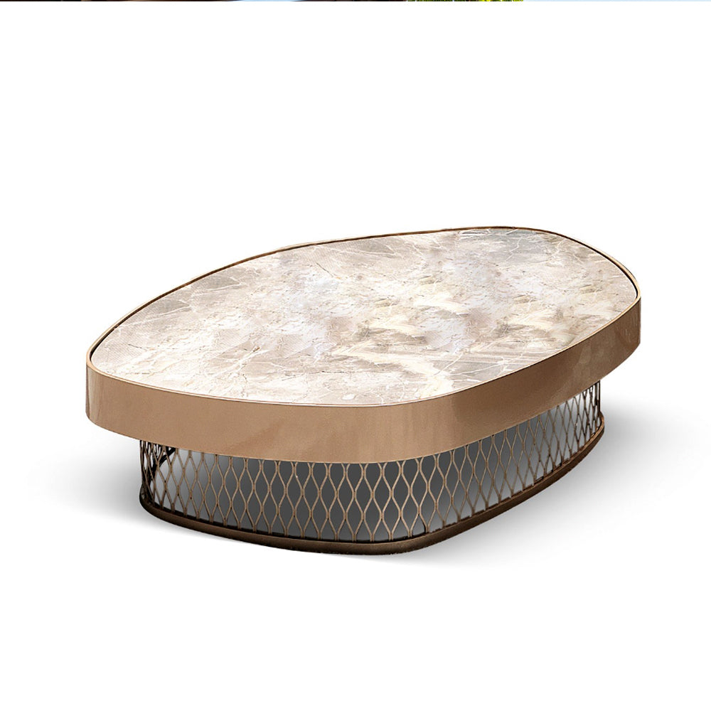 Contemporary Low Marble Coffee Table