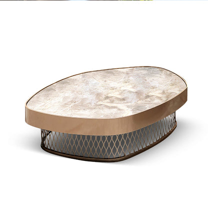 Contemporary Low Marble Coffee Table