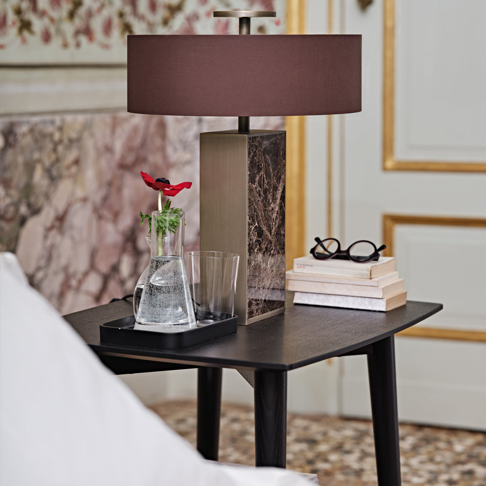 Contemporary Mocha Ash Bedside Table