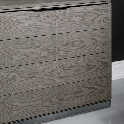 Contemporary Oak Veneer Chest Of Drawers