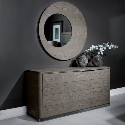 Contemporary Oak Veneer Chest Of Drawers