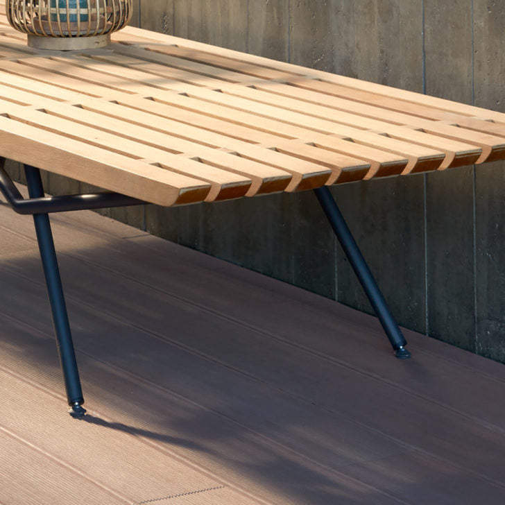 Contemporary Outdoor Designer Wooden Bench