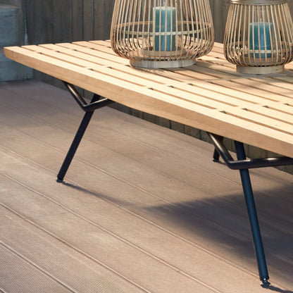 Contemporary Outdoor Designer Wooden Bench