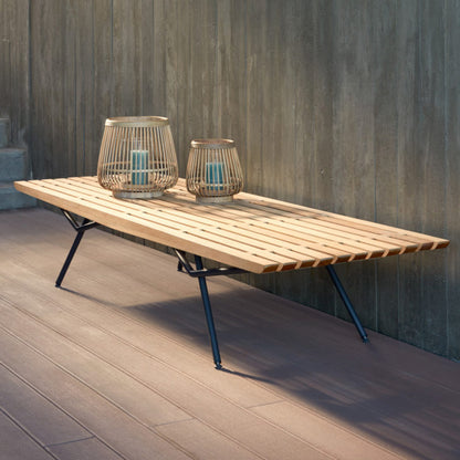 Contemporary Outdoor Designer Wooden Bench