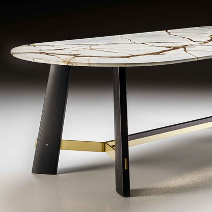 Contemporary Oval Quartz Dining Table