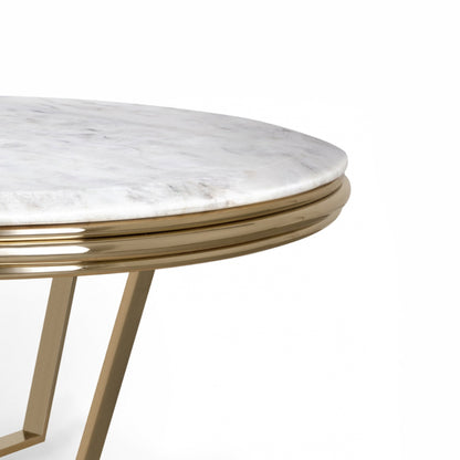 Contemporary Round Marble Coffee Table