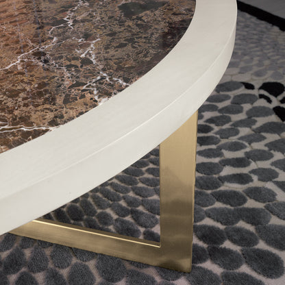 Contemporary Round Marble Top Coffee Table