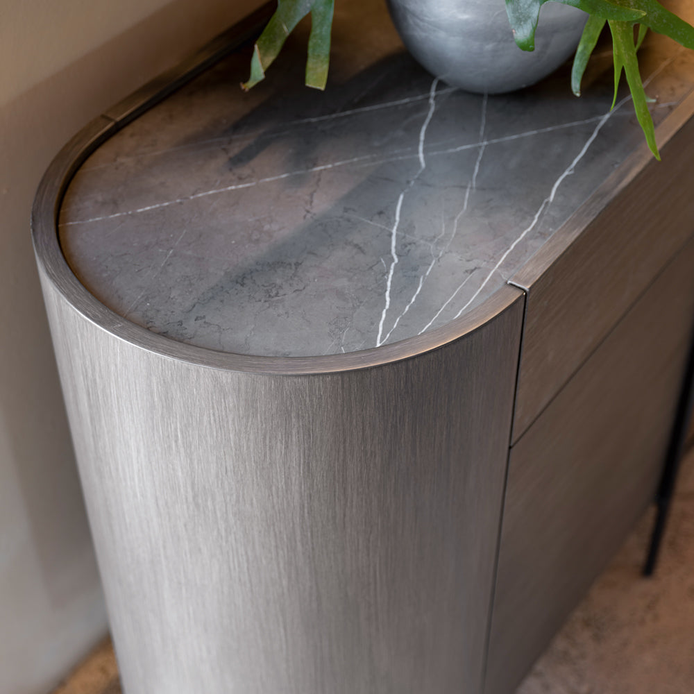 Contemporary Sideboard With Glass Doors