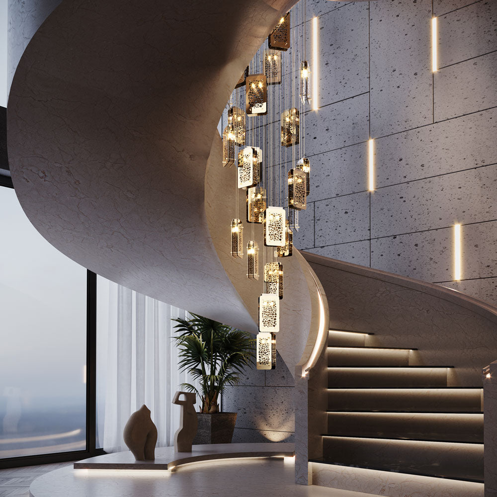 Contemporary Stairwell Chandelier