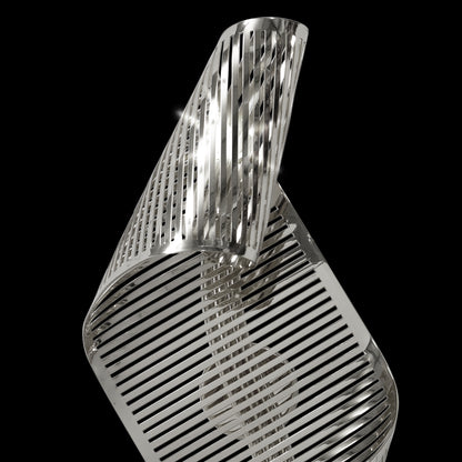 Contemporary Twisted Polished Nickel Wall Light