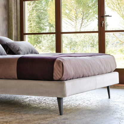 Contemporary Upholstered Velvet Bed