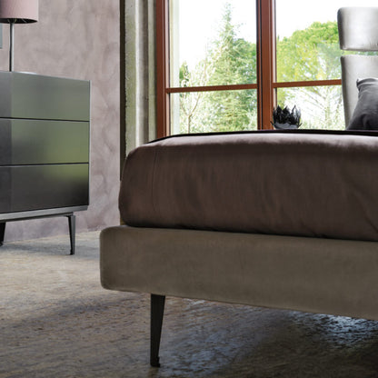 Contemporary Upholstered Velvet Bed