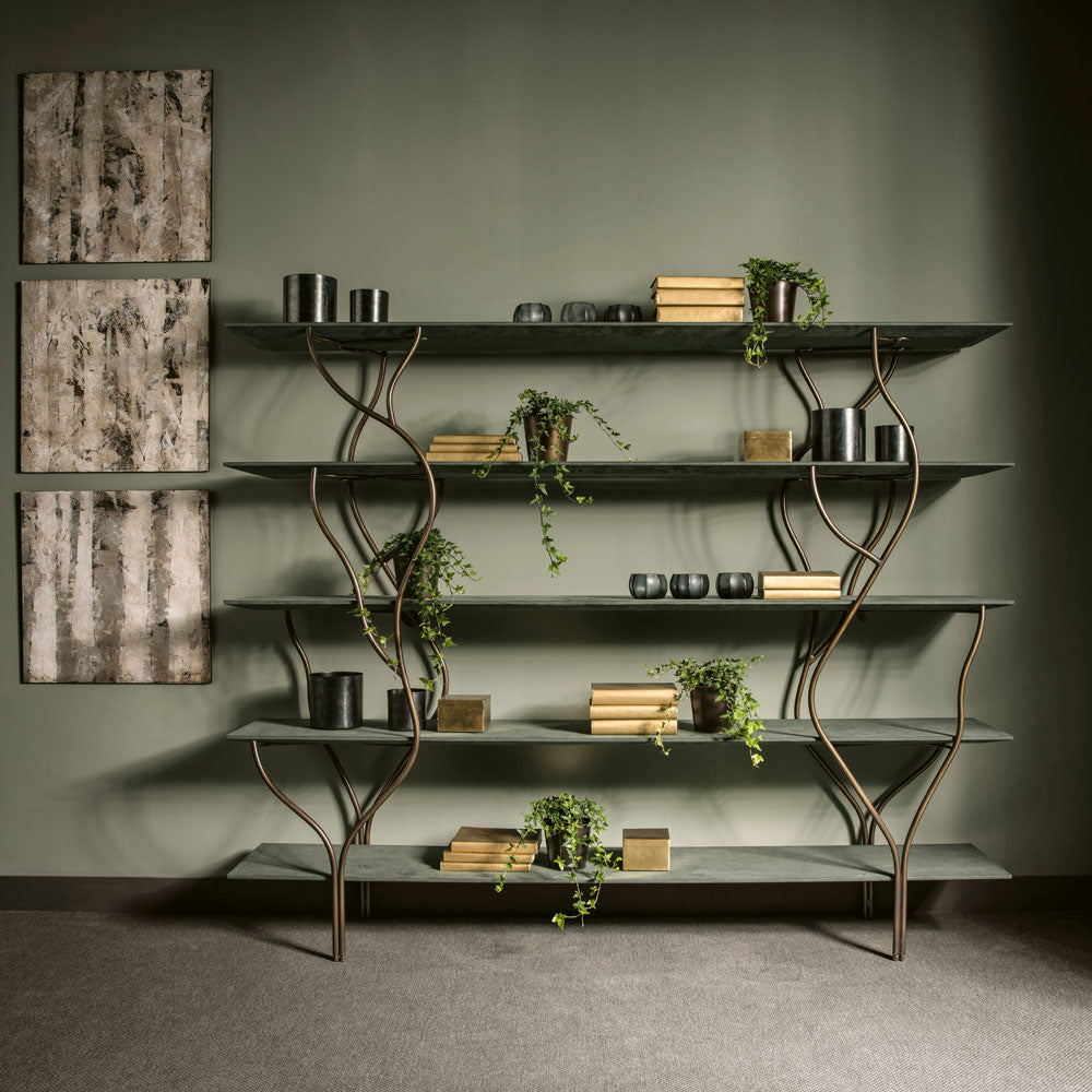 Contemporary Wrought Iron Bookcase