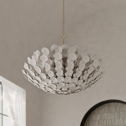 Corbett Aimi 48.5In. Vintage Gold Leaf 12 Lt. Chandelier