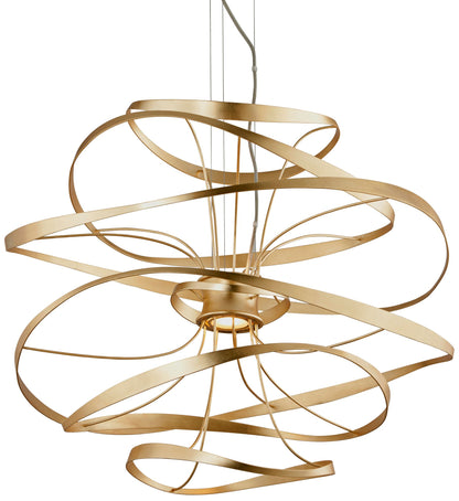 Corbett Calligraphy 34" Gold Leaf LED Ribbon Pendant Light