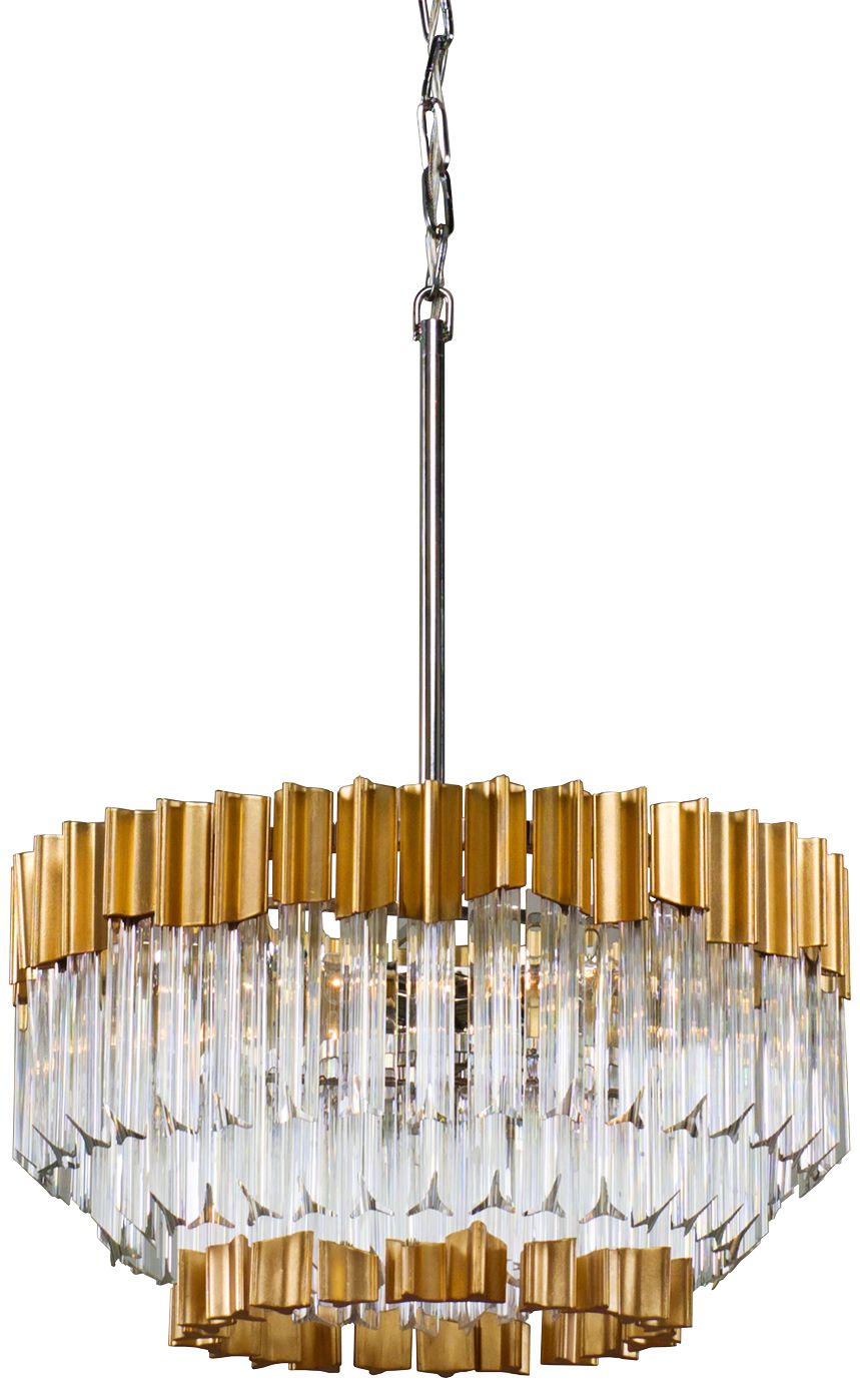 Corbett Charisma 20" Wide Gold Leaf Pendant Light