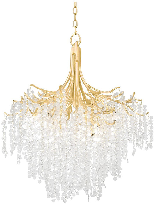 Corbett Genoa 32.25In. Gold Leaf 9 Lt. Chandelier