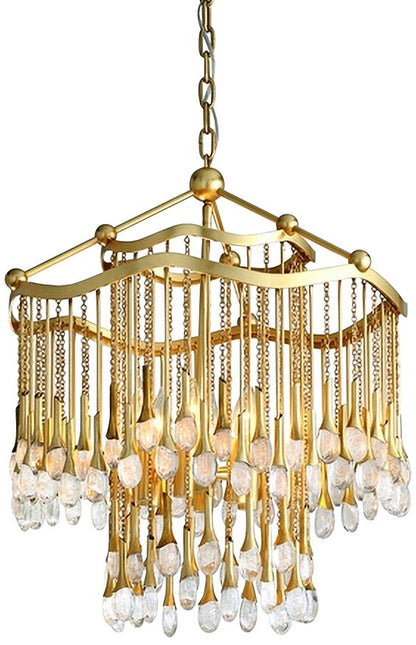 Corbett Kiara 23 3/4" Wide Gold Leaf 6-Light Chandelier