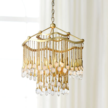 Corbett Kiara 23 3/4" Wide Gold Leaf 6-Light Chandelier