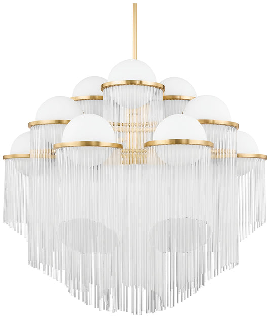 Corbett Lighting Celestial 12 Light Chandelier Aged Brass