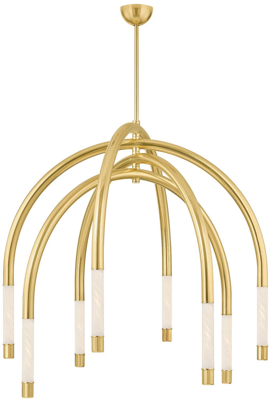 Corbett Lighting  Zeme 47.75" 8 Lt. Vintage Polished Brass Chandelier