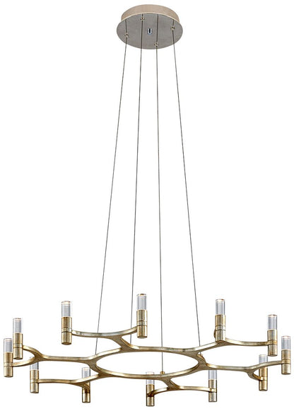 Corbett Nexus 38" Wide Silver Leaf 12-Light LED Chandelier