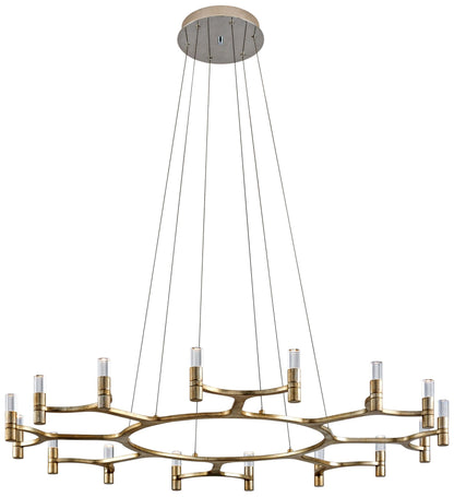 Corbett Nexus 50" Wide Silver Leaf 16-Light LED Chandelier