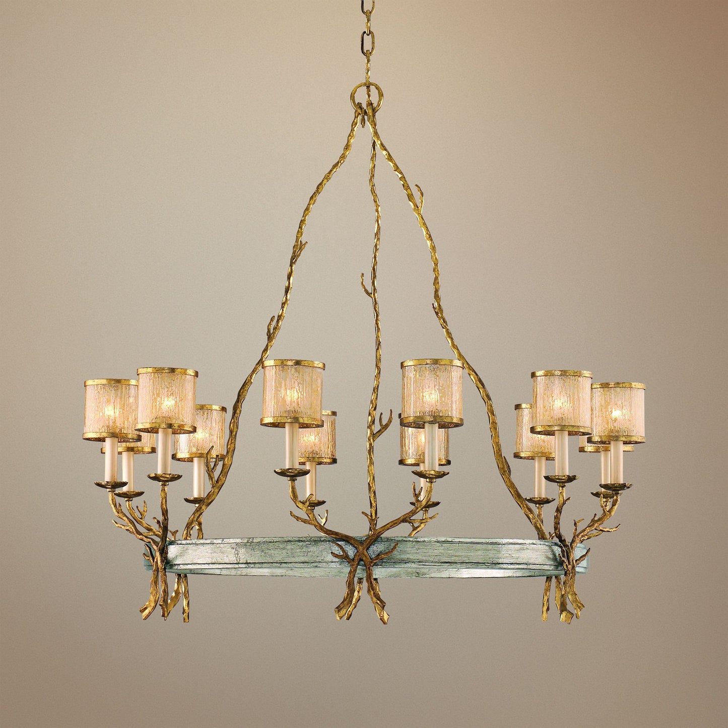 Corbett Parc Royale 41" Wide Gold Ice 12-Light Chandelier