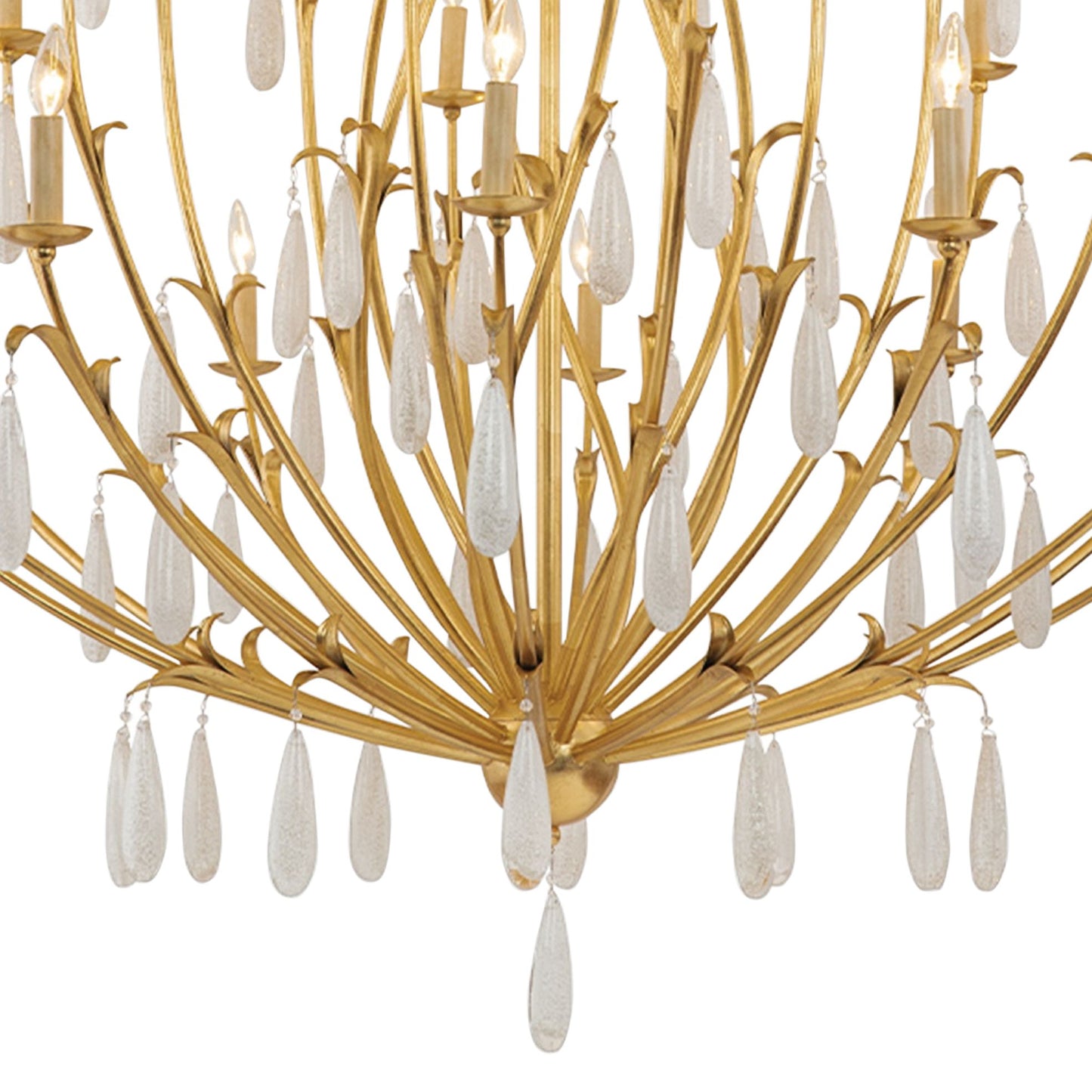 Corbett Prosecco 60" Wide Gold Leaf 24-Light Chandelier