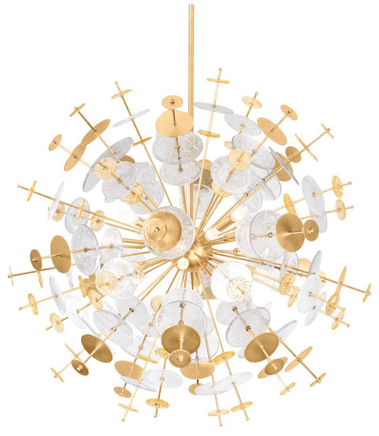 Corbett-Standard Gleason 40.5 in. Vintage Gold Leaf Chandelier