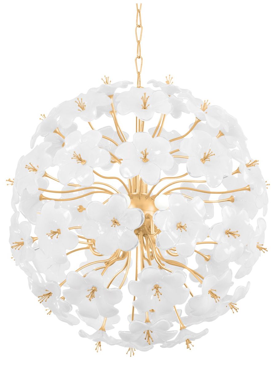 Corbett-Standard Hygea 33 in. Gold Leaf Chandelier