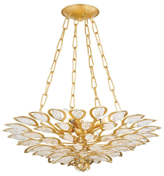 Corbett-Standard Vittoria 24 in. Gold Leaf Chandelier