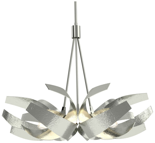 Corona 26.9" Wide Sterling Pendant With Frosted Diffuser Shade