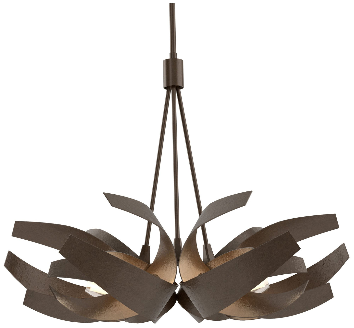 Corona Pendant - Bronze - Clear - Frosted Diffuser