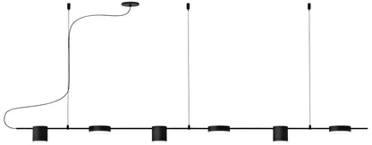 Counterpoint 63 3/4"W Black LED Kitchen Island Light Pendant