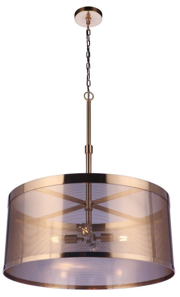 Craftmade Mesh 12 Light Pendant in Satin Brass