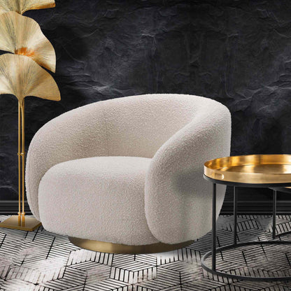 Cream Swivel Tub Chair