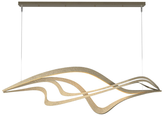 Crossing Waves 45" Wide Soft Gold Standard LED Pendant