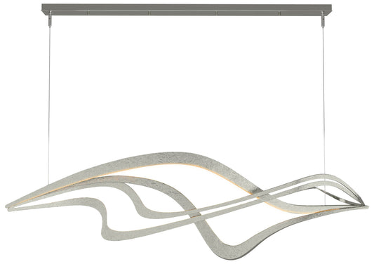 Crossing Waves 45" Wide Sterling Standard LED Pendant