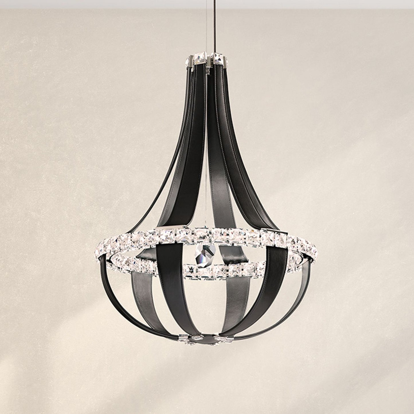 Crystal Empire 20 1/2"W Grizzly Black LED Pendant Light
